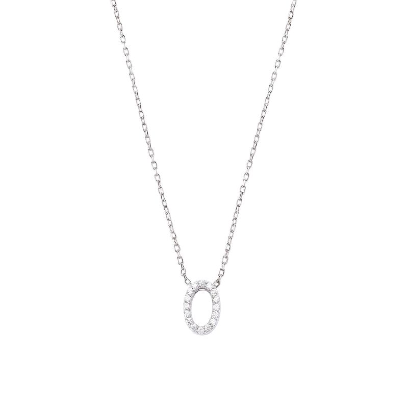 JB JOYAS BARON - Collar de Plata Esterlina 925 Letra O