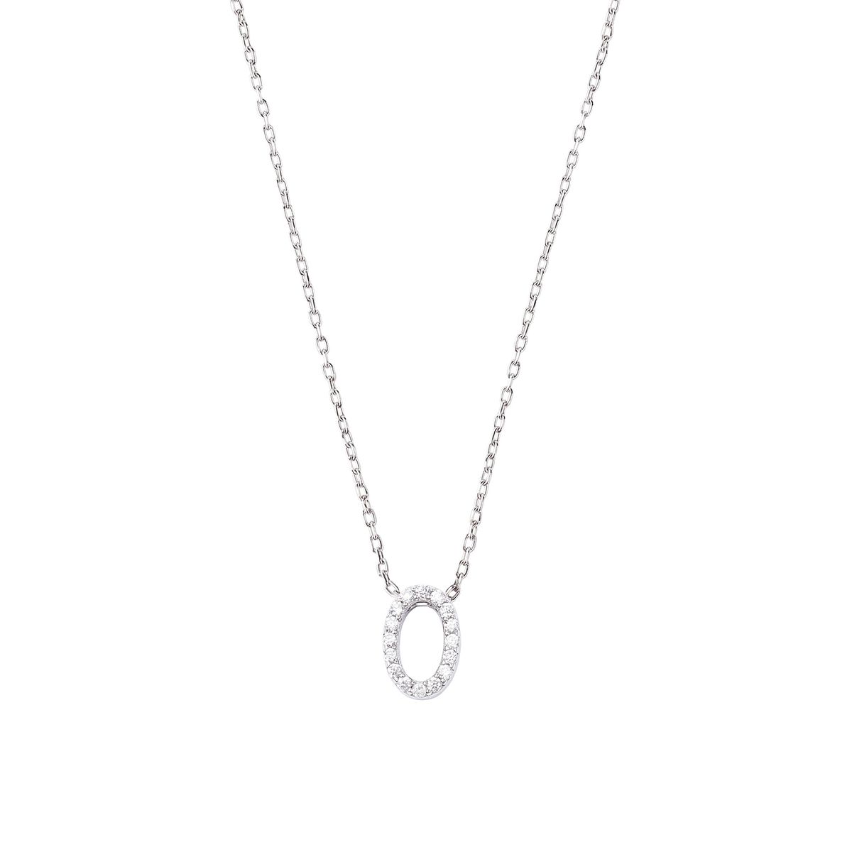 JB JOYAS BARON - Collar de Plata Esterlina 925 Letra O