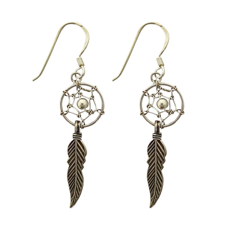 ANDREA COGGIOLA JOYAS - Aros Atrapasueños Gancho Plata Fina 925