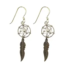 ANDREA COGGIOLA JOYAS - Aros Atrapasueños Gancho Plata Fina 925