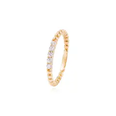 JB JOYAS BARON - Anillo Compromiso de Oro 18Kt Circón Bolitas