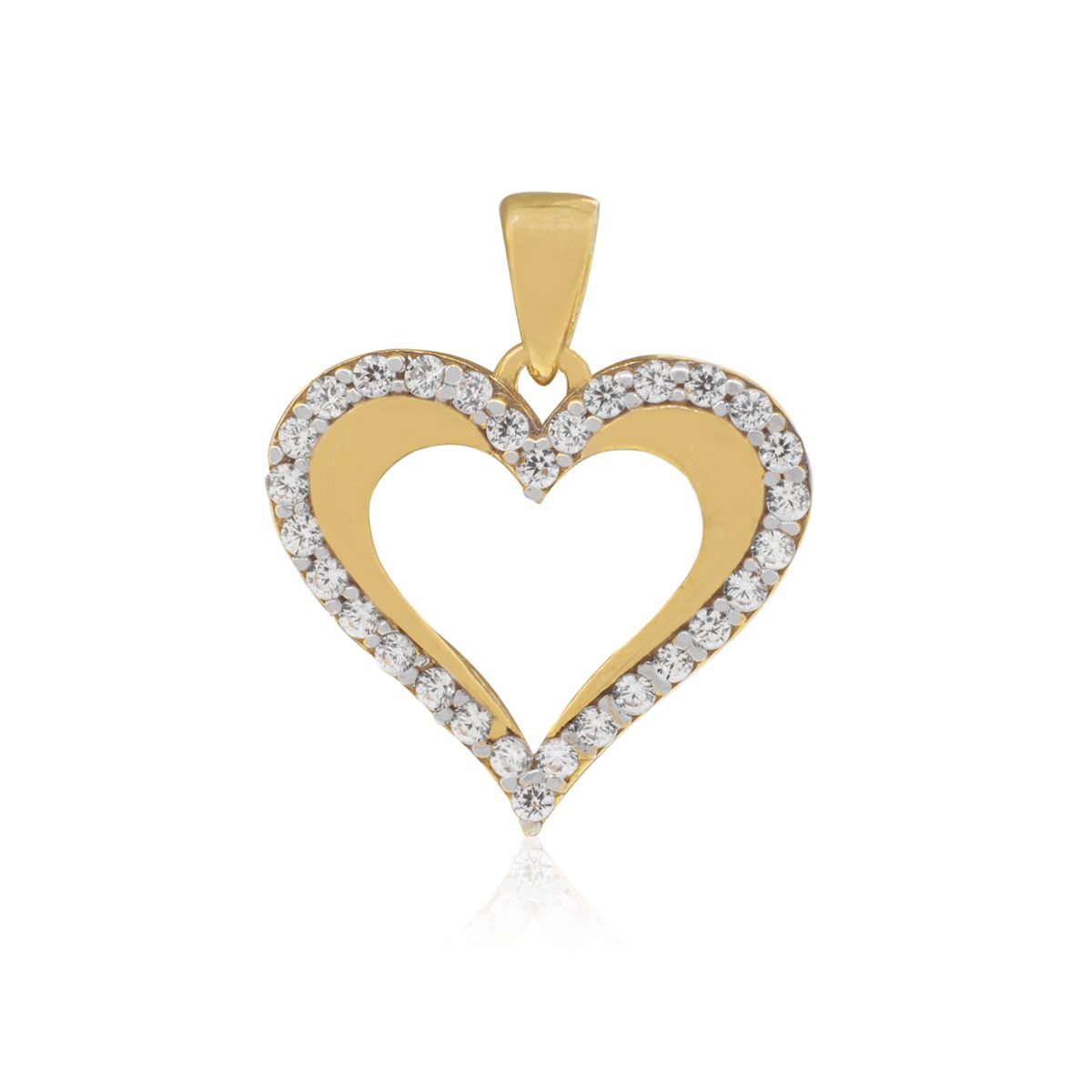 JB JOYAS BARON - Colgante de Oro 18kt Modelo Corazón Circón