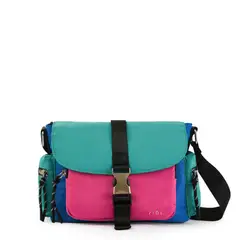 ZIOL - Cartera bandolera con tapa pequeña abie azul