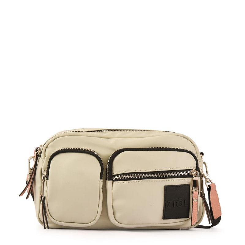ZIOL - Cartera bandolera mediana fadora blanco crudo
