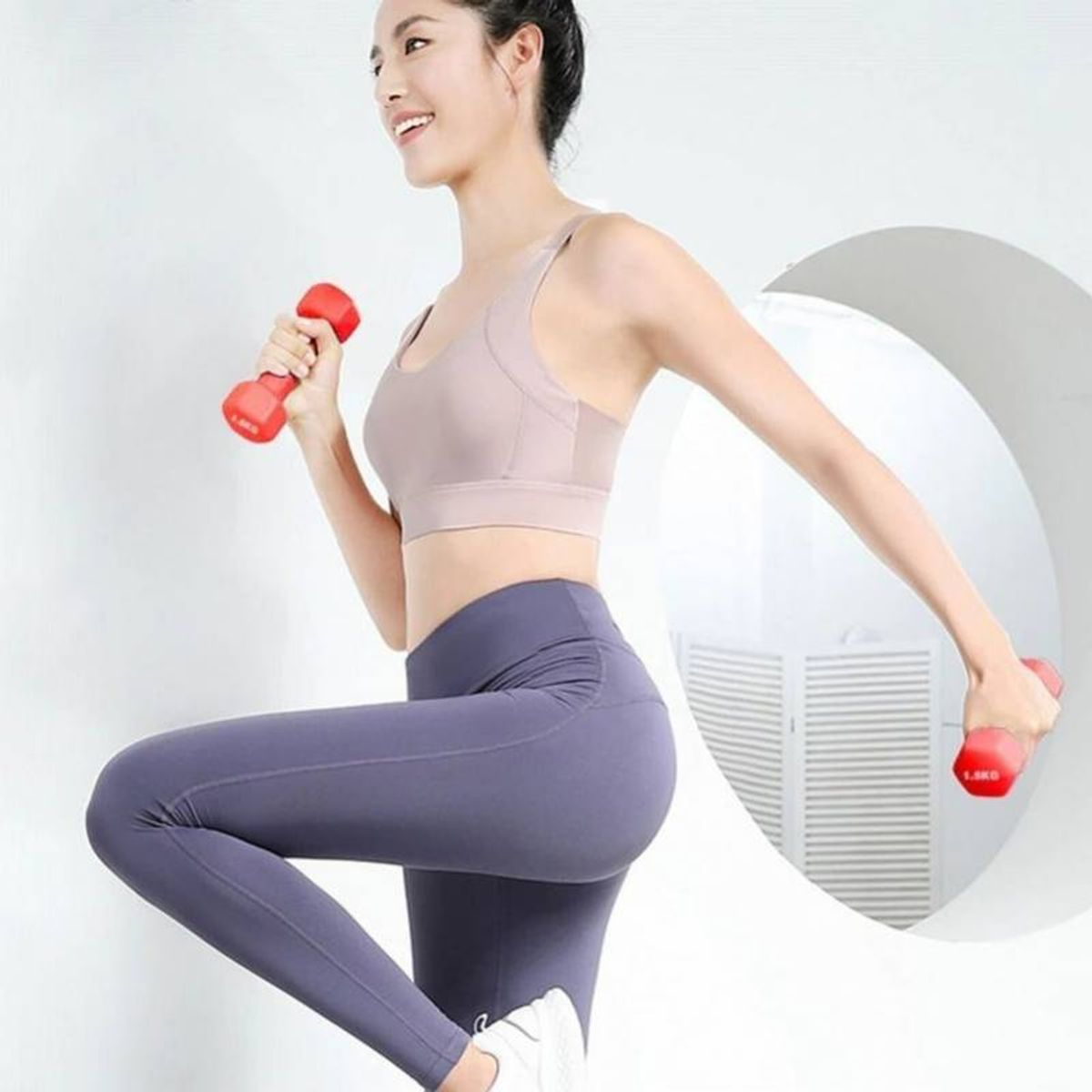 GENERICO - Pack 2 Mancuernas Hexagonales 2 Kg Antideslizante Deporte