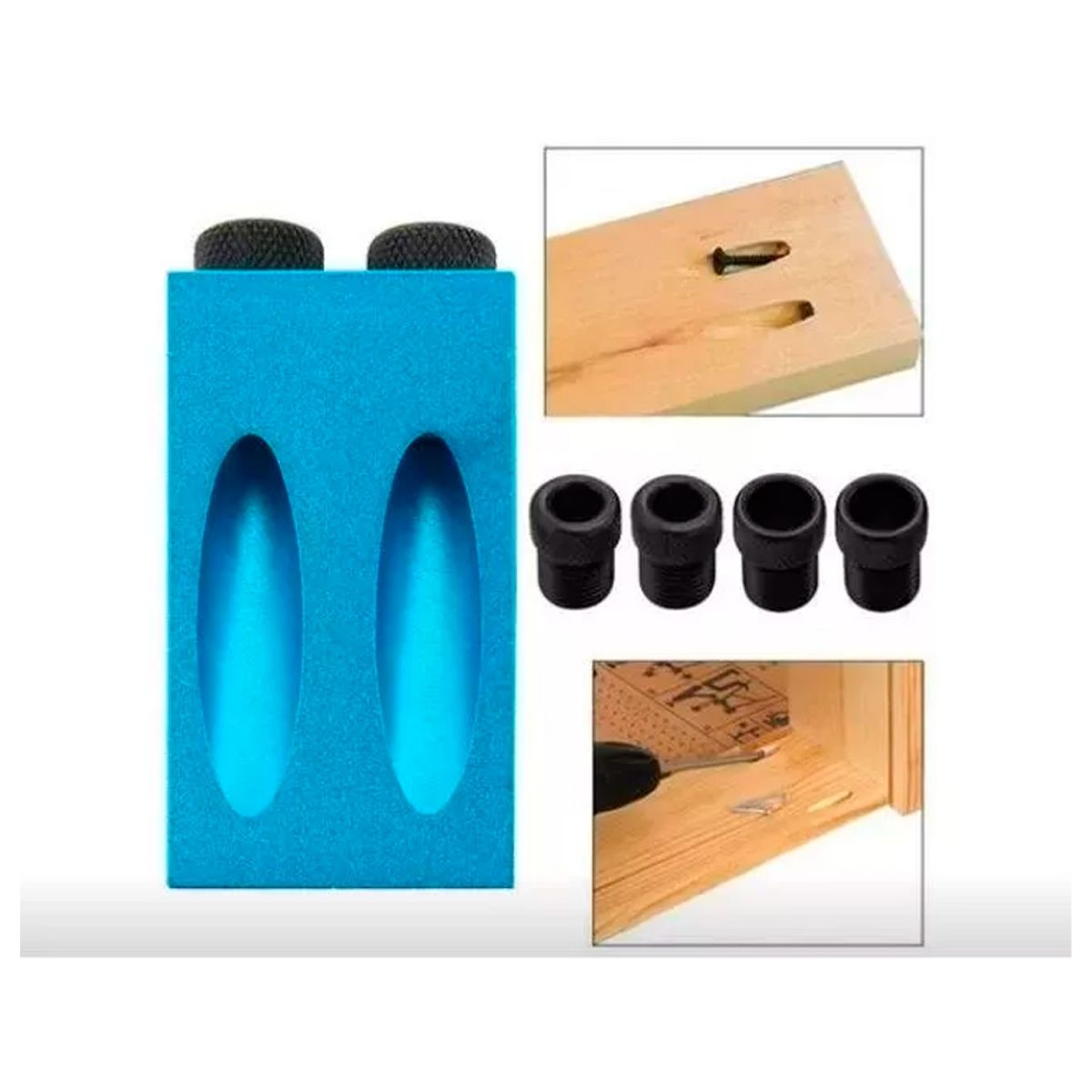 IRM - Kit Guía De Taladro Agujero Oblicuo Para Madera Carpintería