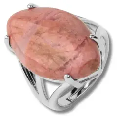 ARTESANA - Anillo Ovalo Rodocrosita Ajustable