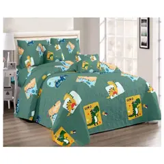 COMPRAPO - Cubrecama Quilt Infantil Liviano 1.5 Pza. Mod. Dino Peques + Funda