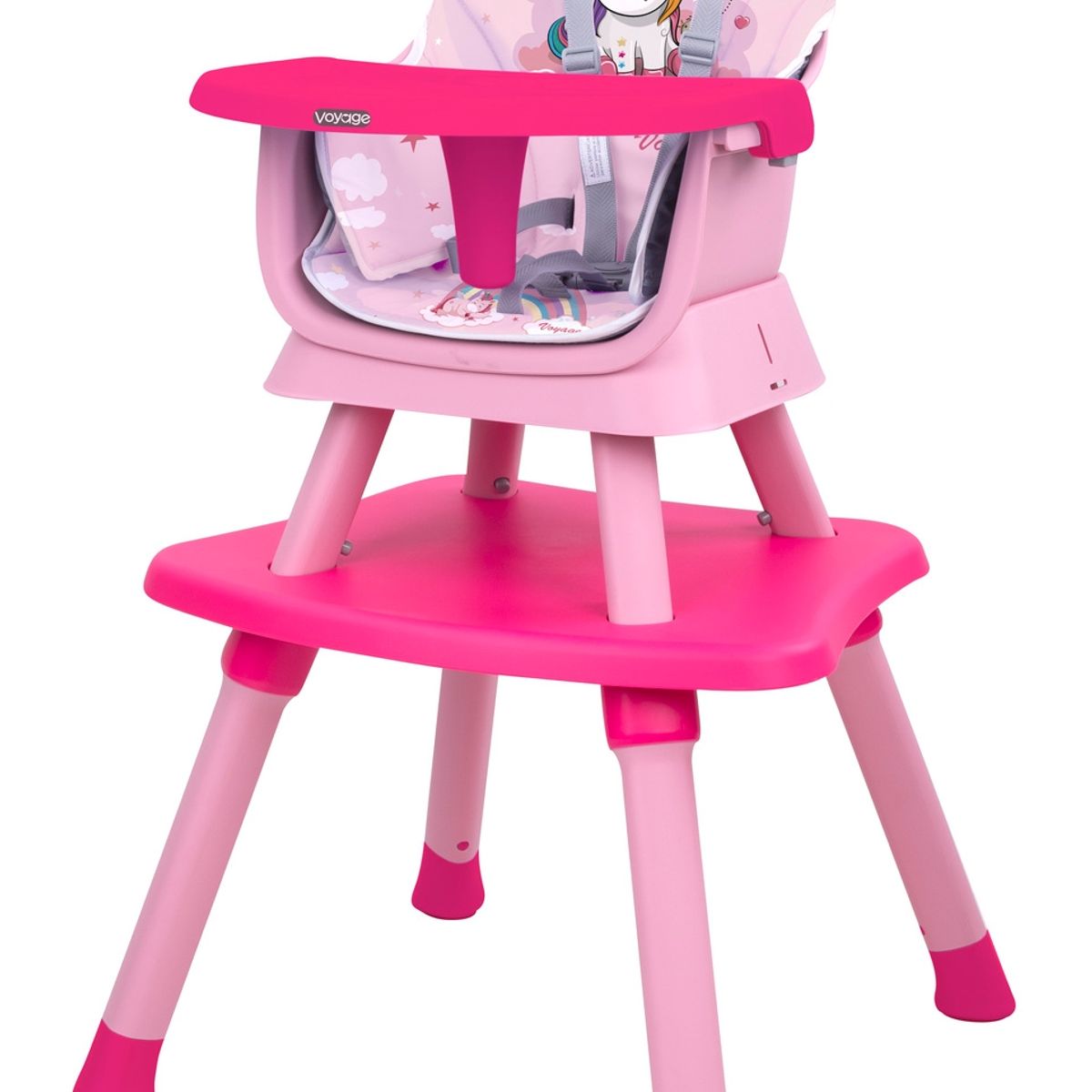 VOYAGE - Silla de comer multifuncional  6 en 1  voyage  fucsia