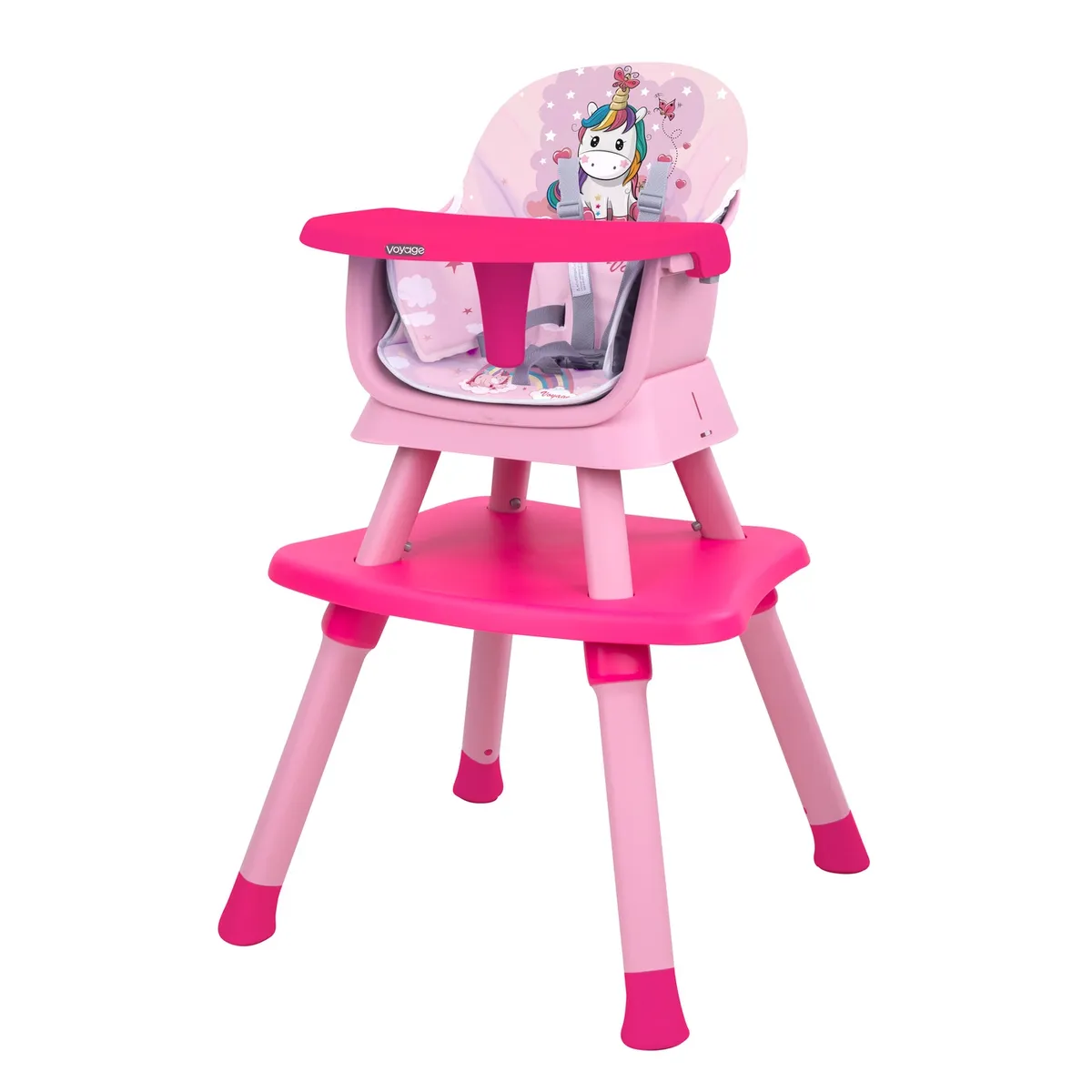 VOYAGE - Silla de comer multifuncional  6 en 1  voyage  fucsia