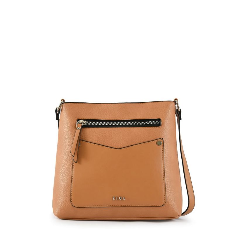 ZIOL - Cartera bandolera mediana saray camel