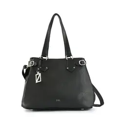 ZIOL - Cartera dos asas mediana siena negro
