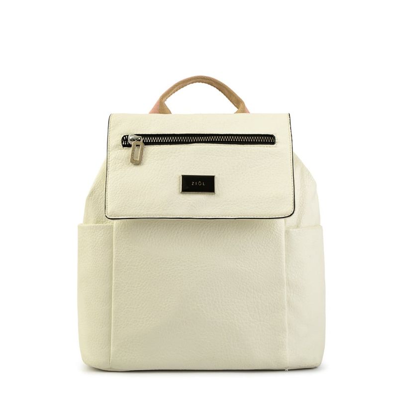 ZIOL - Mochila con tapa grande abrielle blanco