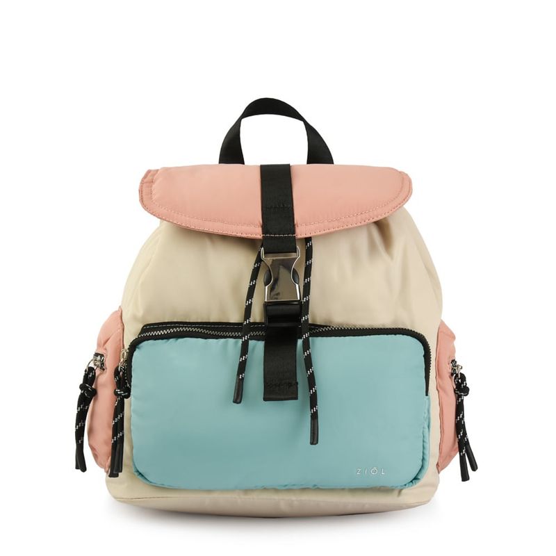 ZIOL - Mochila con tapa mediana abie blanco crudo