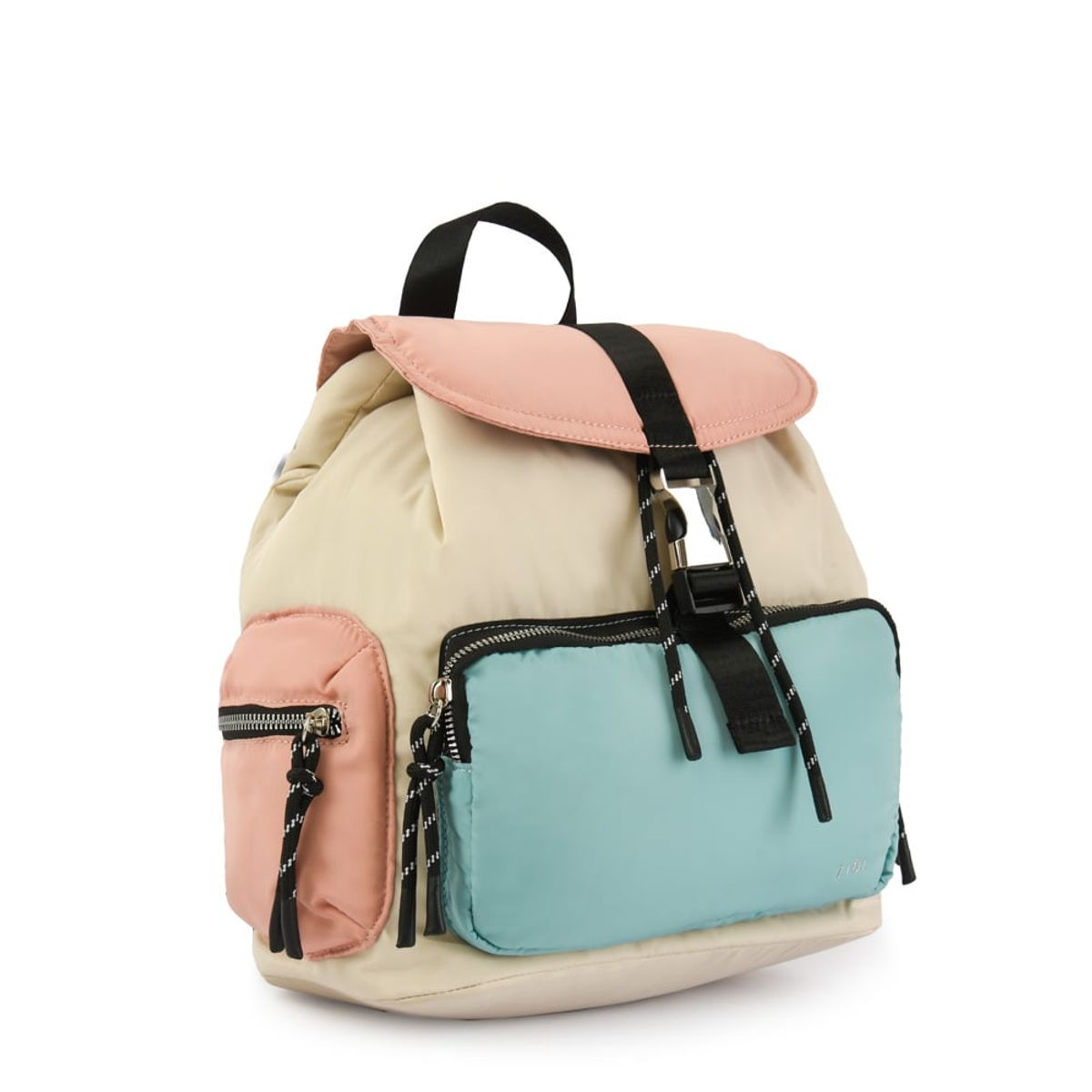 ZIOL - Mochila con tapa mediana abie blanco crudo