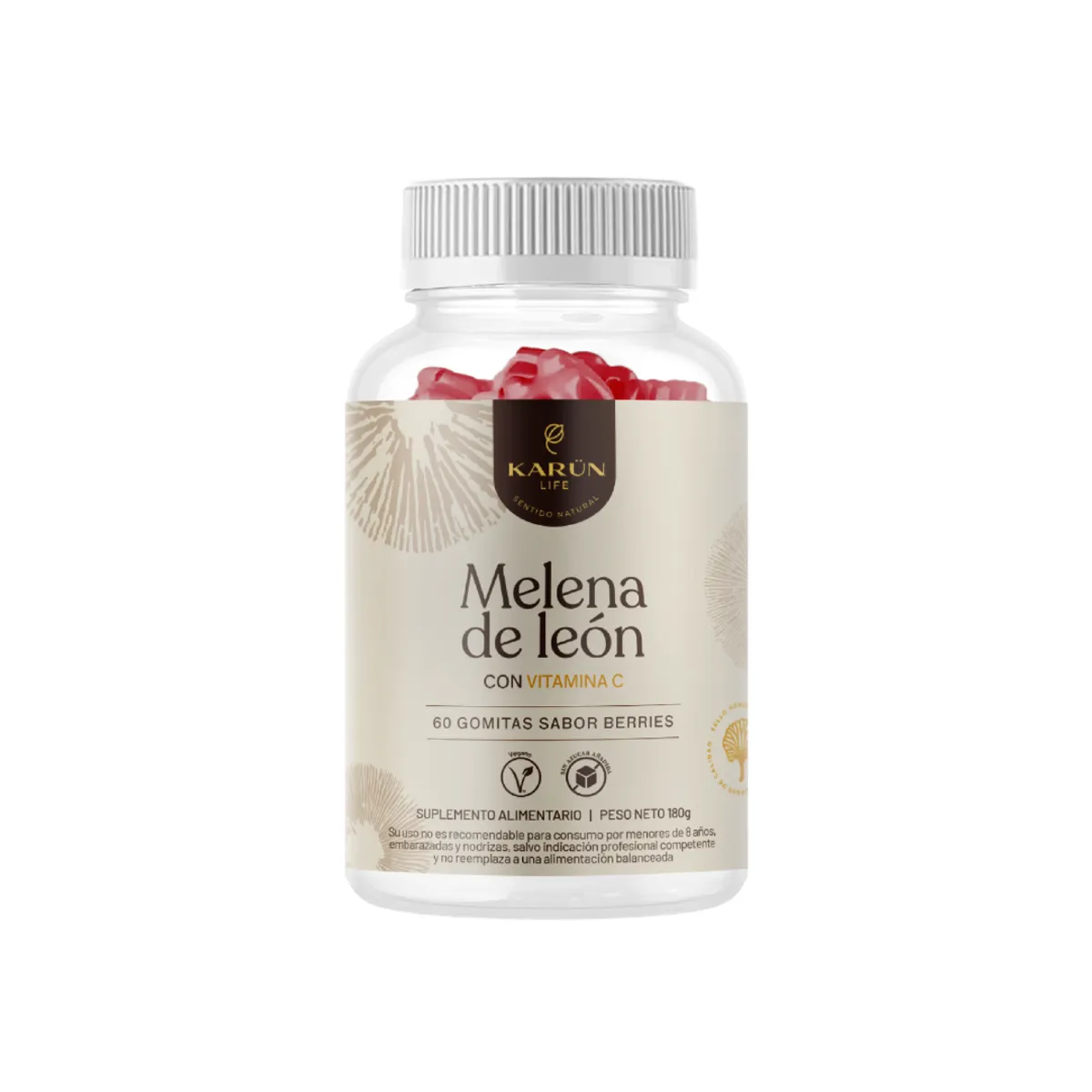 KARUNLIFE - Melena de Leon Hongo - 60 Gomitas.