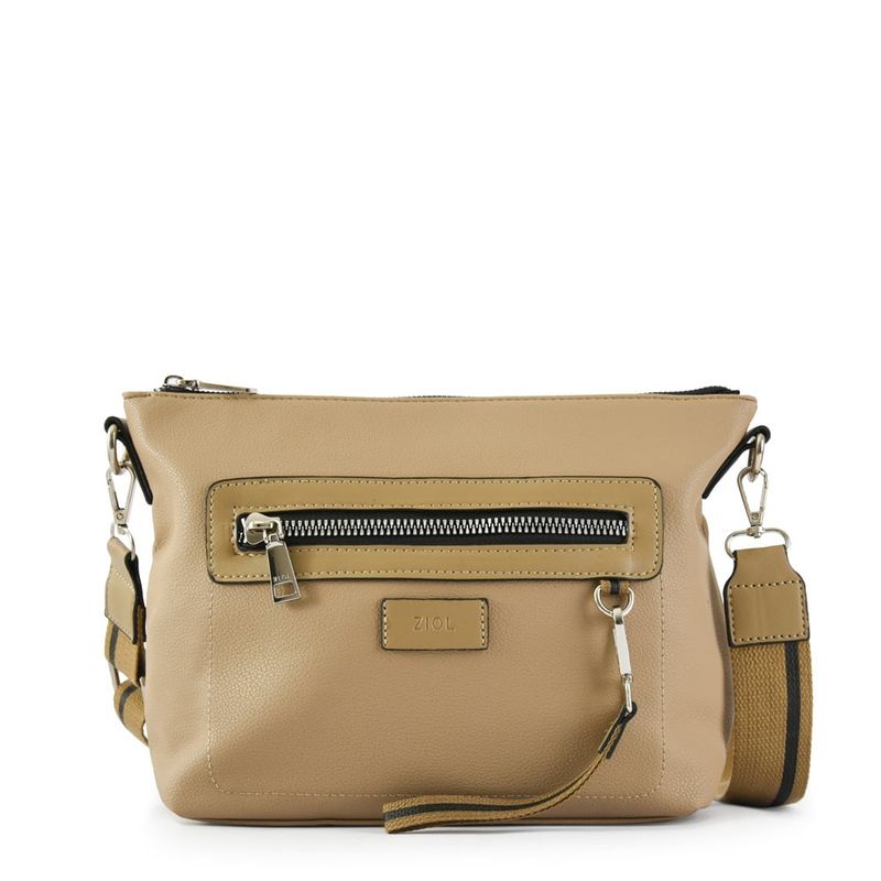 ZIOL - Cartera bandolera mediana tania taupe