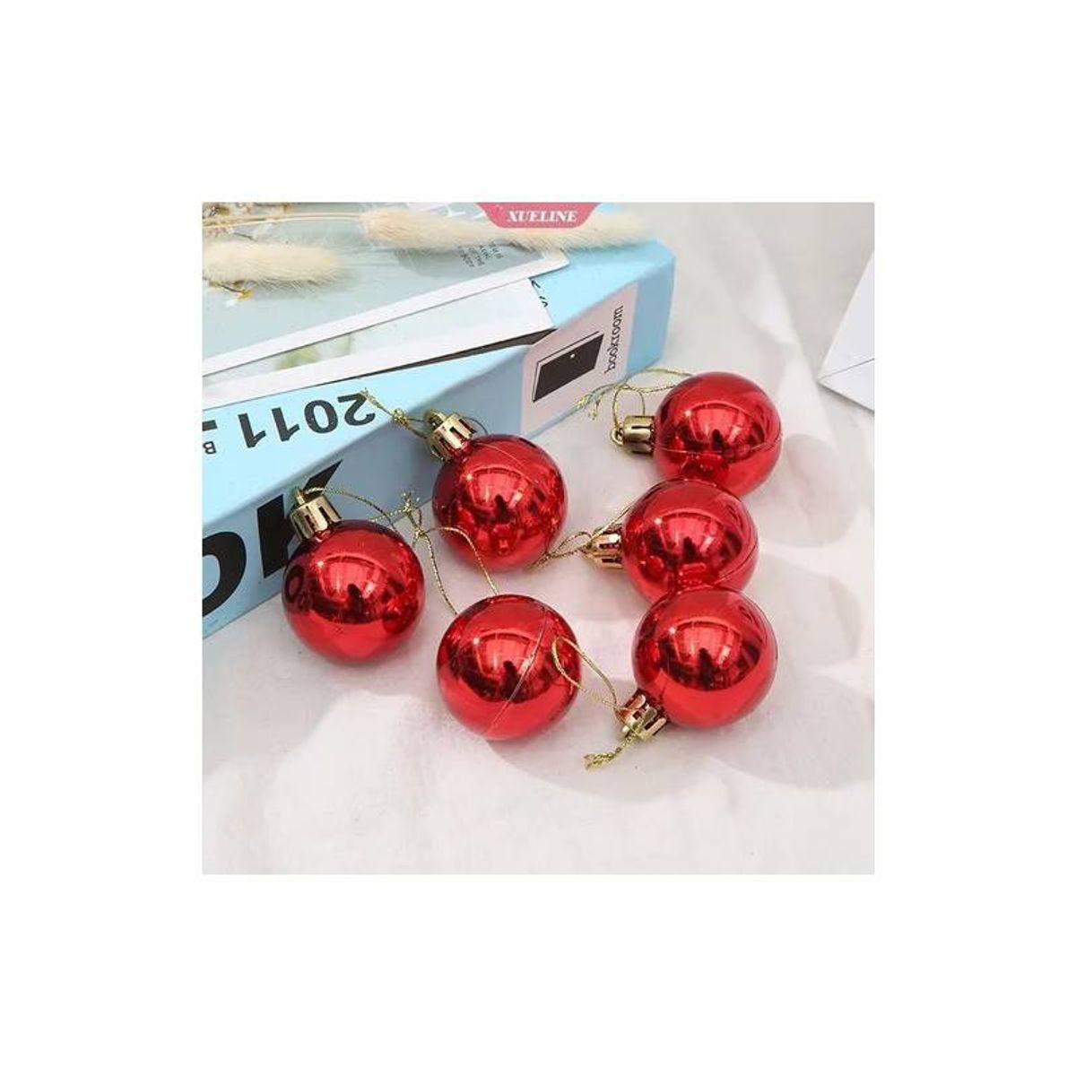 GENERICO - 24 Esferas Navideñas Bambalinas Esferas Navidad Decorar 6 Cm