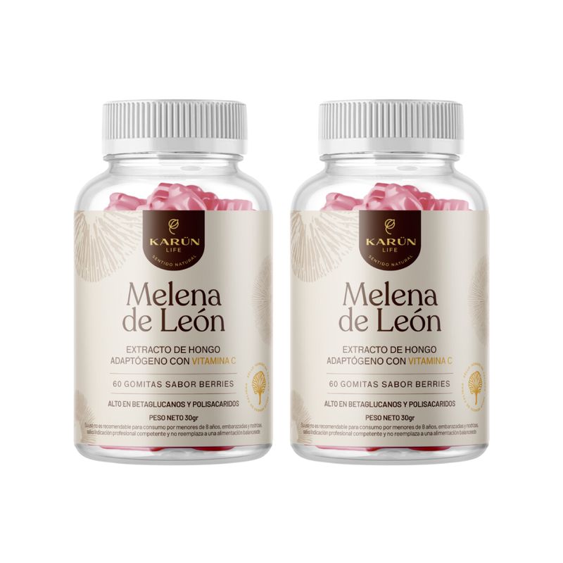 KARUNLIFE - Melena De León Hongo - Pack 2 X Gomitas 60 Uni.