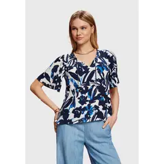 ESPRIT - Blusa De Viscosa Estampada Mujer