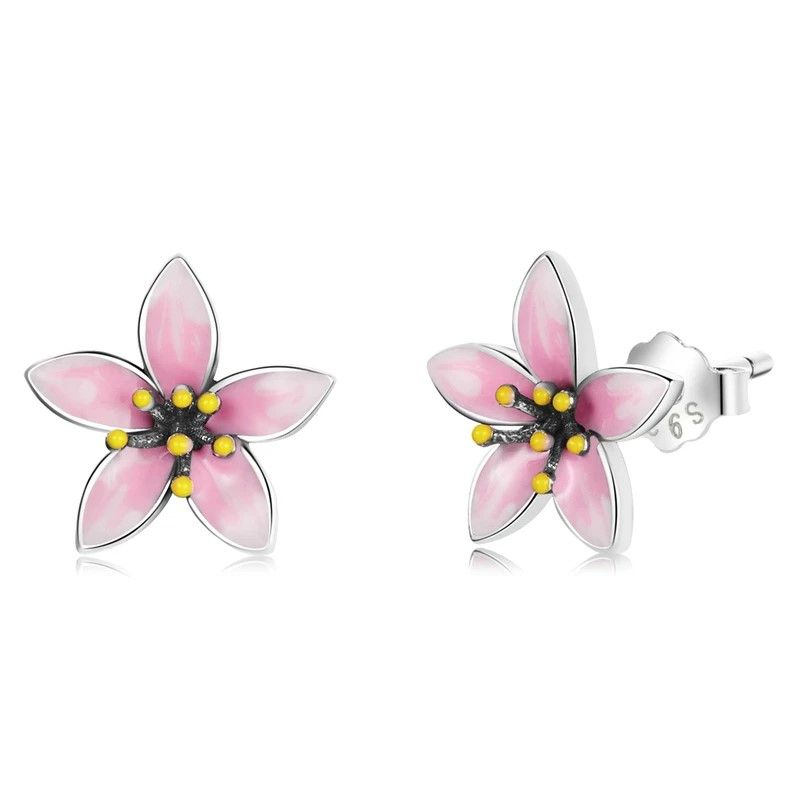 TODOJOYAS - Aros Plata 925 Flor de Cerezo