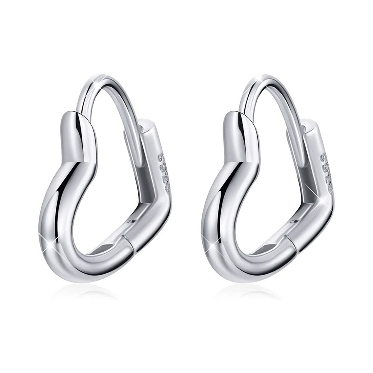 TODOJOYAS - Aros Plata 925 Argollas Corazon