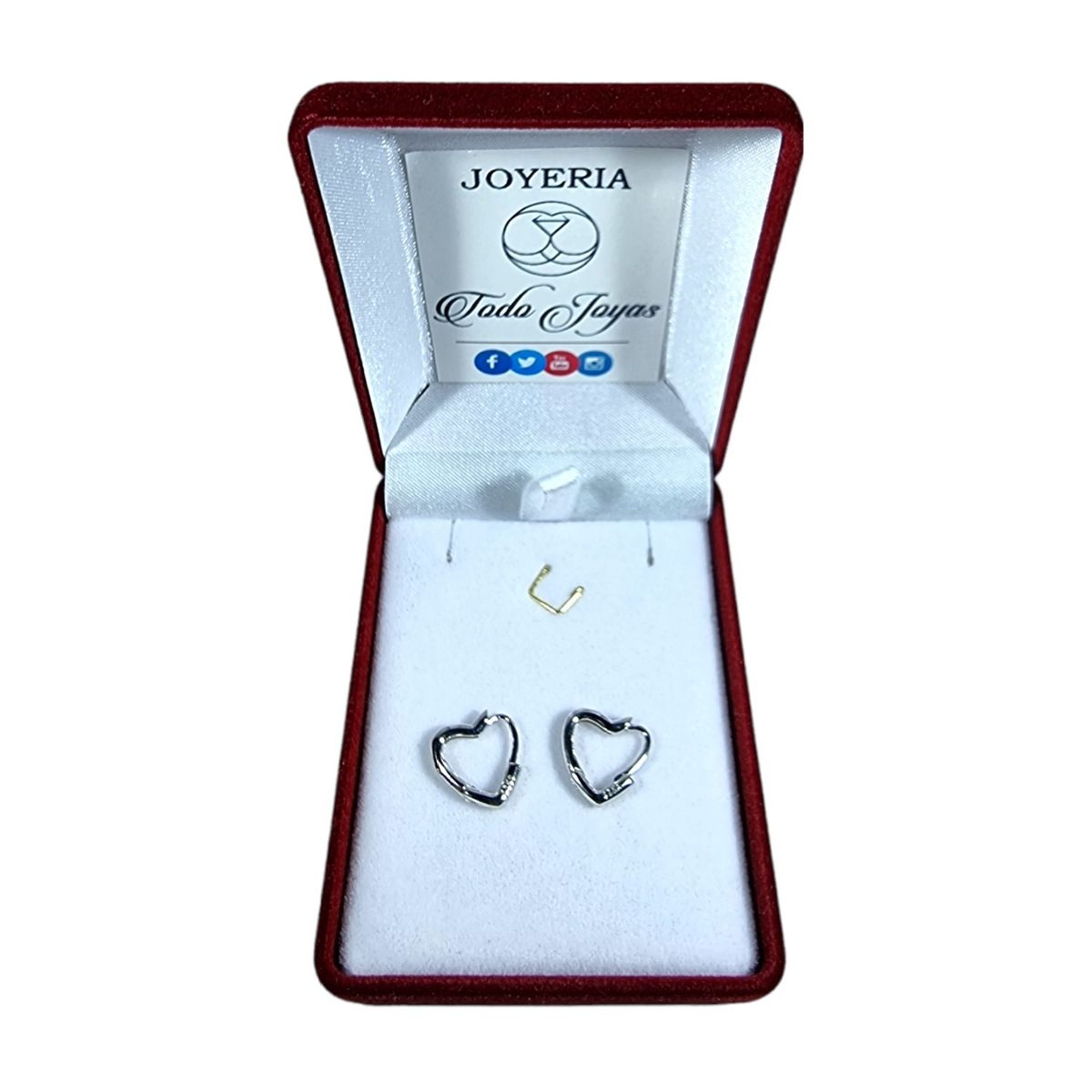 TODOJOYAS - Aros Plata 925 Argollas Corazon