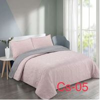 Cobertor de verano tipo Quilt con fundas - Reversible 2 Plazas - Palo Rosa