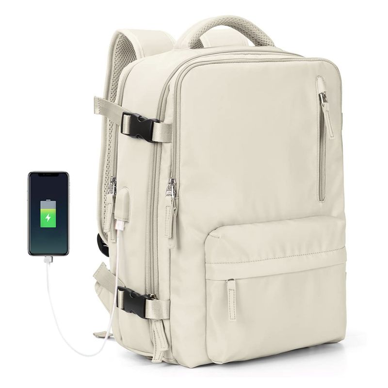 EVERSO - Mochila De Viaje Impermeable Gran Capacidad Antirrobo Con Puerto Usb