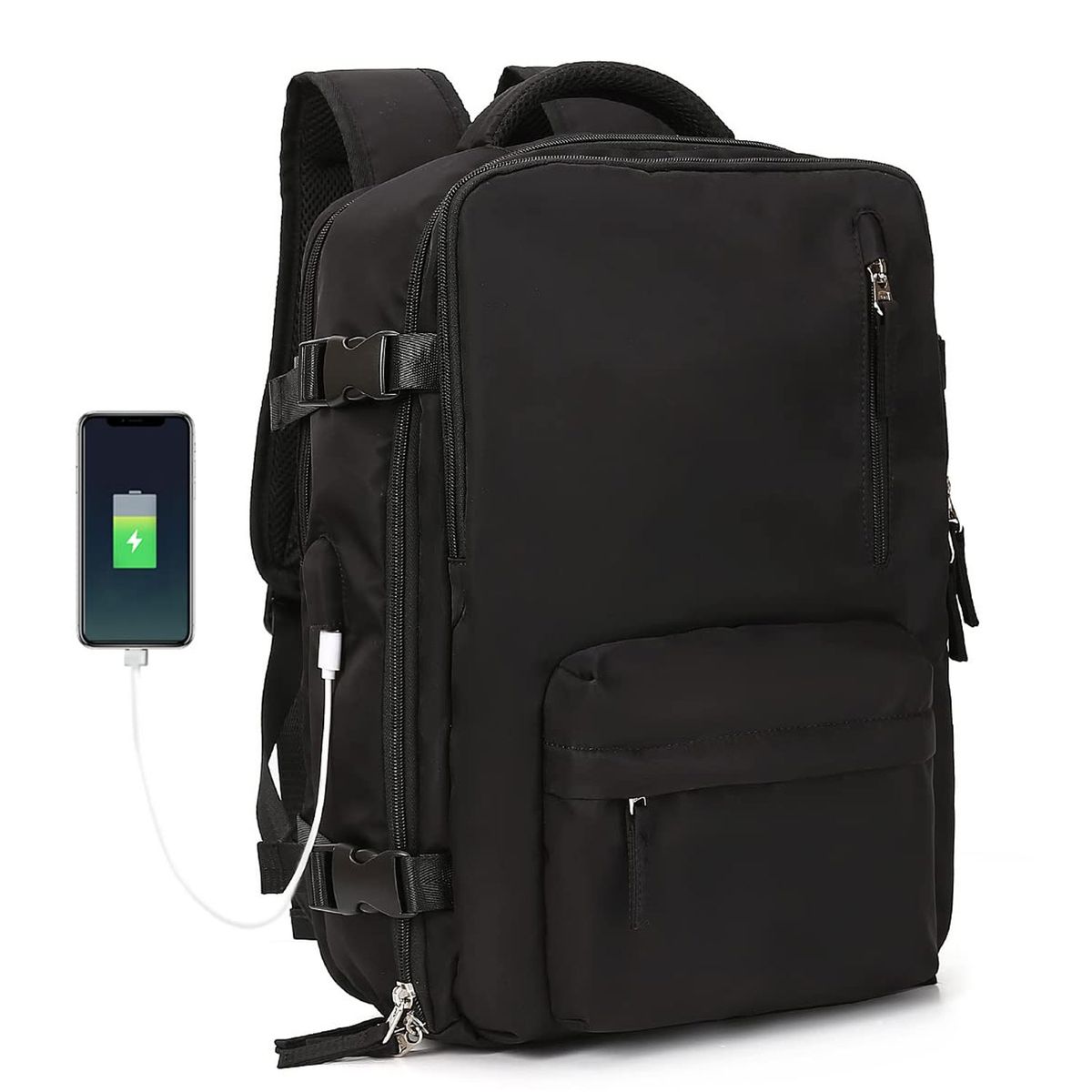 EVERSO - Mochila De Viaje Impermeable Gran Capacidad Antirrobo Con Puerto Usb