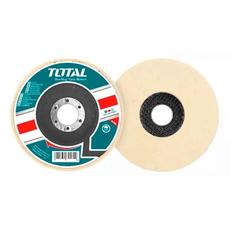 TOTAL TOOLS - Disco De Fieltro De Lana 4 1/2 115mm 5 Unds Total
