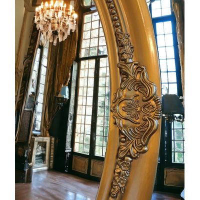 Imagen 2 del producto Espejo dorado ovalado 75 X 55