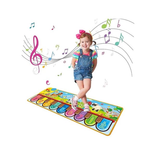 DECO KIDS - Alfombra Musical Piano Infantil Batería