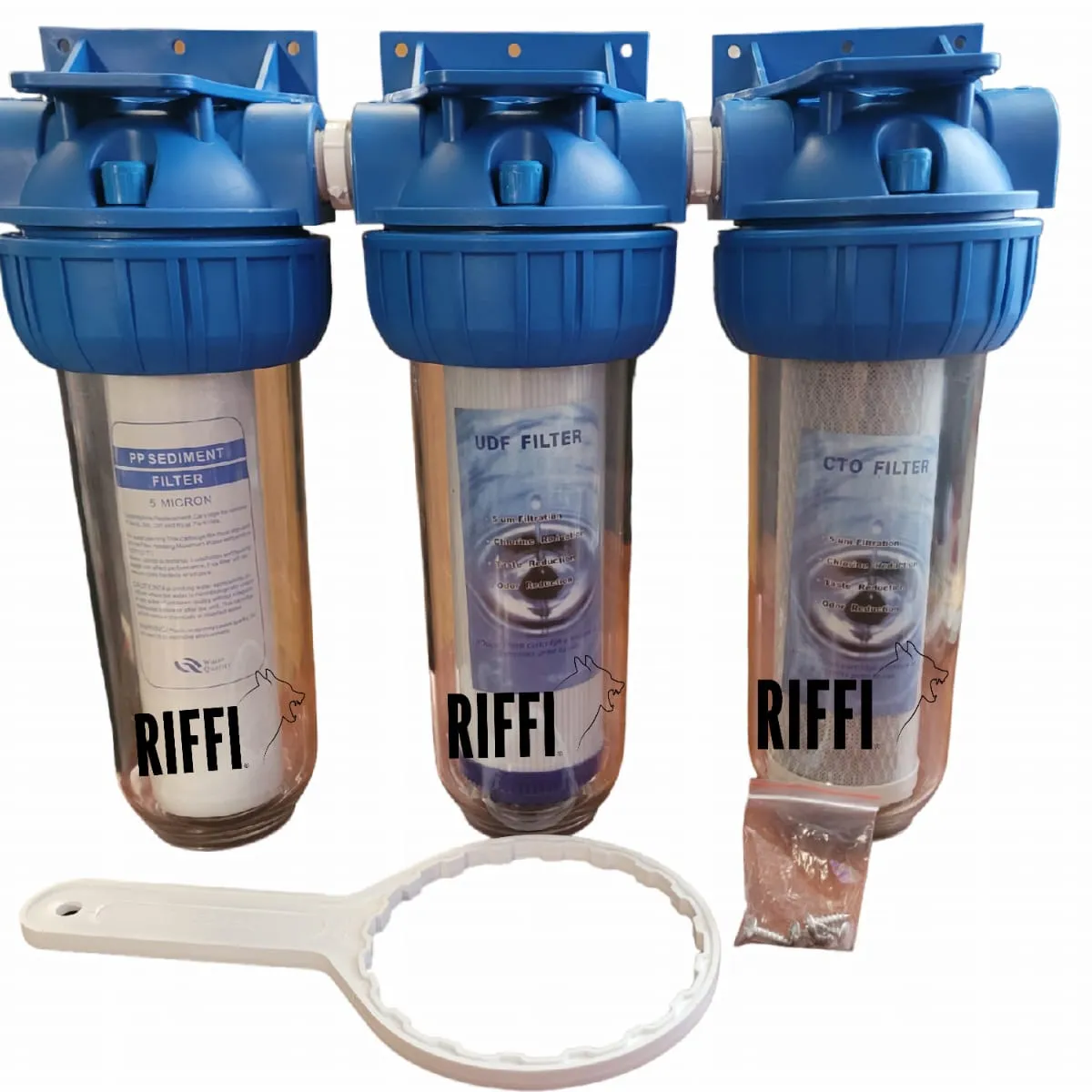 GENERICO - Filtro de agua triple 10 x 2.5 "- 2.75" pp-udf-cto 1pulgada