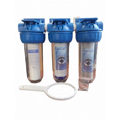 Imagen 2 del producto Filtro de agua triple 10 x 2.5 ""- 2.75"" pp-udf-cto 1pulgada