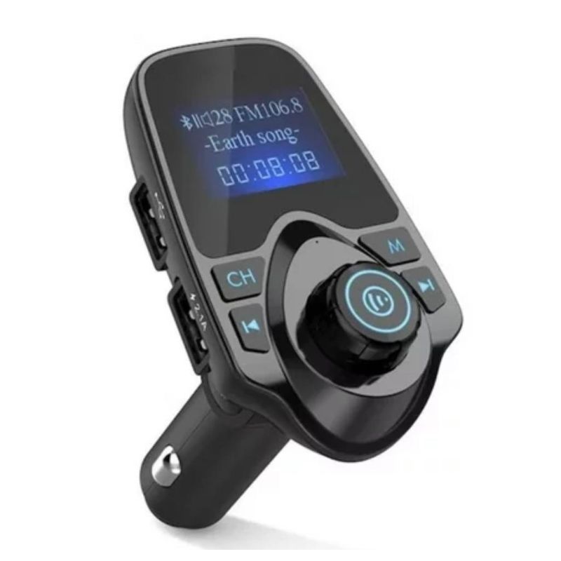 GENERICO - Transmisor Radio Fm Bluetooth Dual Usb Mp3 Cargador Auto