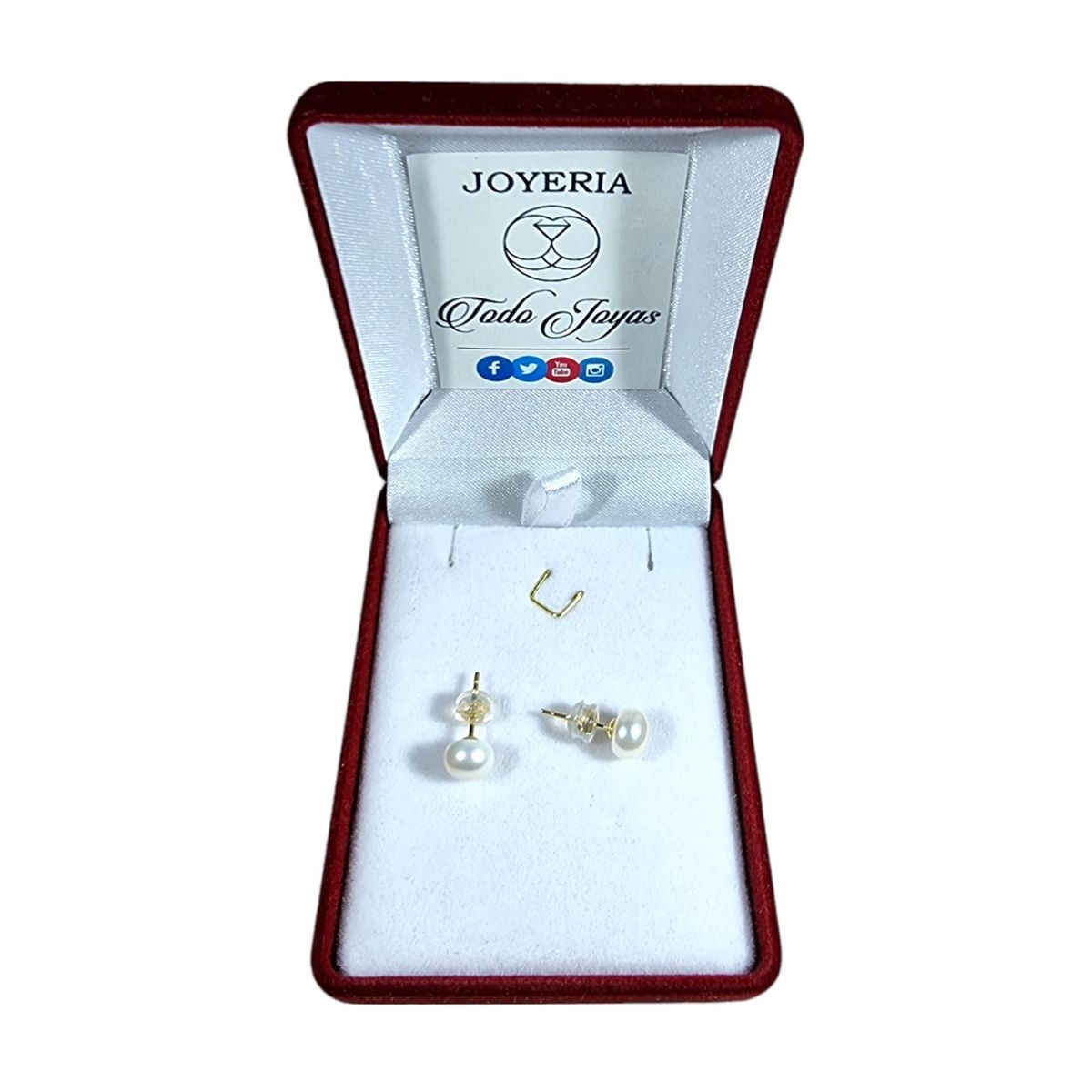 TODOJOYAS - Aros Plata 925 Perla Blanca