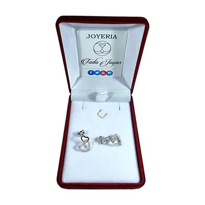 Imagen 2 del producto Aros Plata 925 Doble Corazon