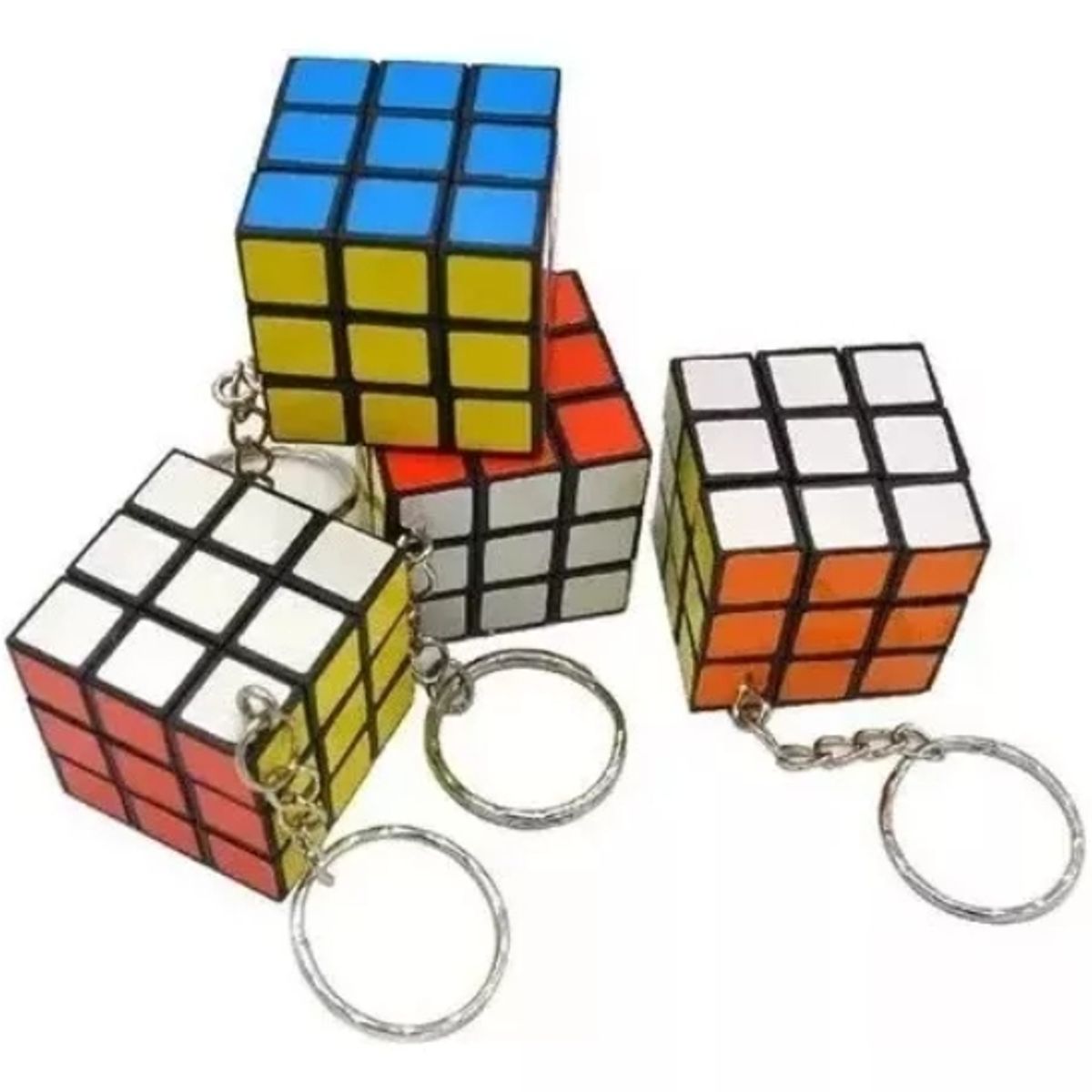 GENERICO - 12 Llaveros Cubo Rubik Sopresa Cumpleaños