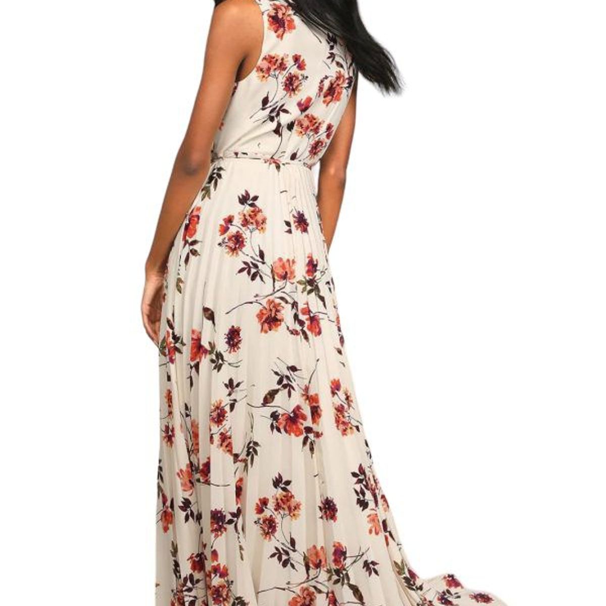 LUNA - Vestido Largo Maxi De Fiesta Y Gala Multiuso Mujer Floreado 2260