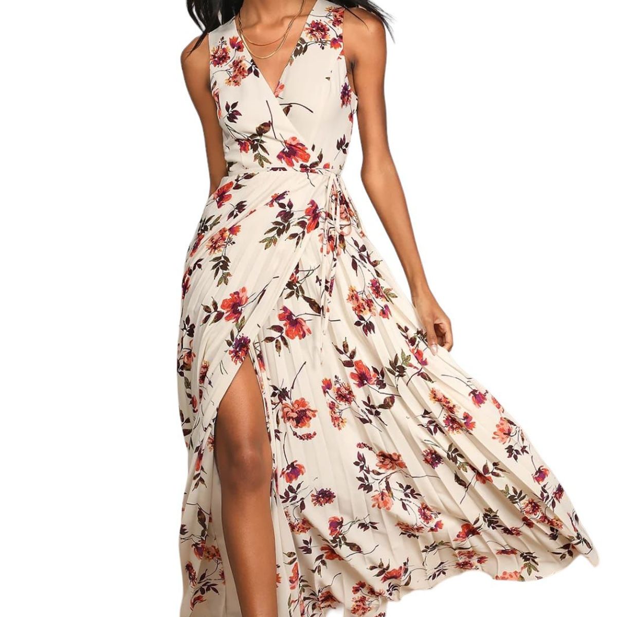 LUNA - Vestido Largo Maxi De Fiesta Y Gala Multiuso Mujer Floreado 2260