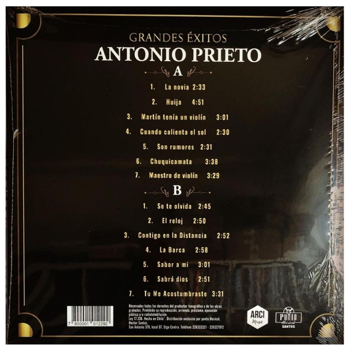 HITWAY MUSIC - ANTONIO PRIETO - GRANDES EXITOS - VINILO HITWAY MUSIC