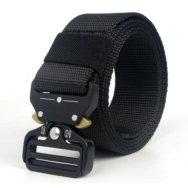GENERICO - Cinturon Tactico Militar Airsoft Tactico Outdoor Hebilla Sh NEGRO