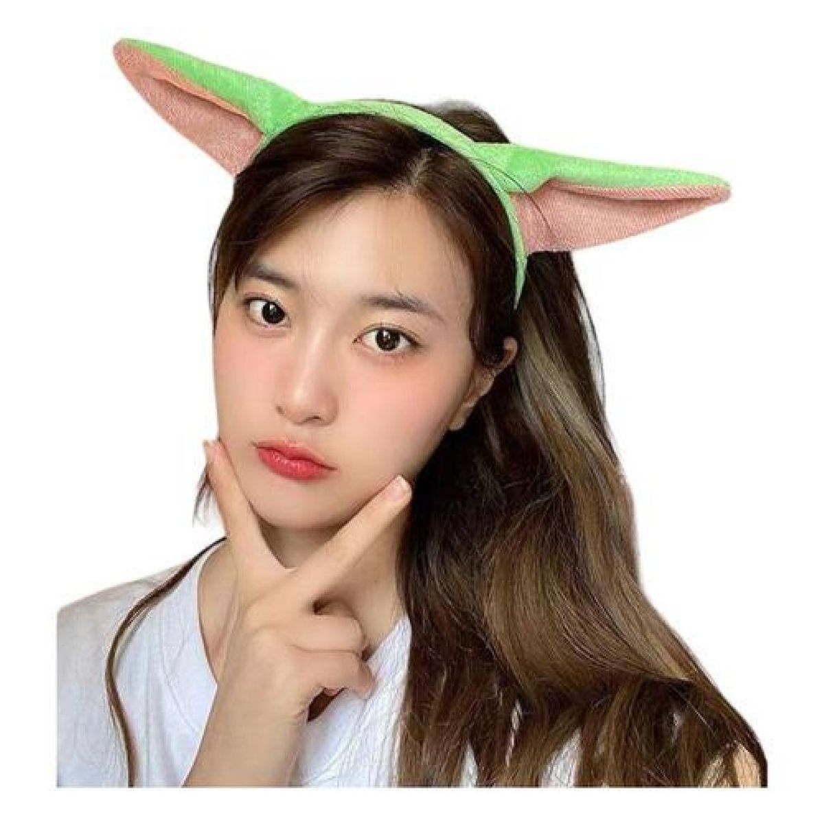 GENERICO - Cintillo Diadema Felpa Orejas De Baby Yoda Grogu - Verde