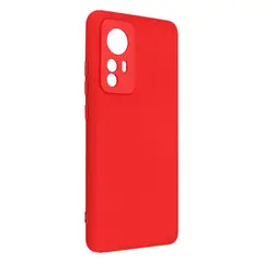 GENERICO - Carcasa Silicona Slim Antihuellas Para Xiaomi Mi 12 Pro Rojo