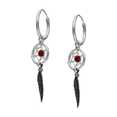 TODOJOYAS - Aros Plata 925 Atrapa Sueños Jaspe