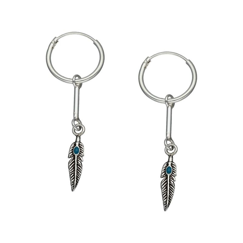 TODOJOYAS - Aros Plata 925 Argolla Pluma