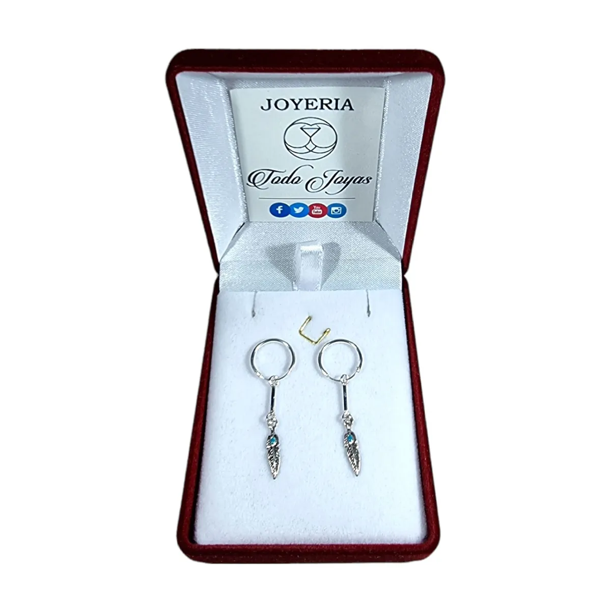 TODOJOYAS - Aros Plata 925 Argolla Pluma