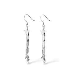 GENERICO - Aros de Plata Cadenas Estrellas Circón