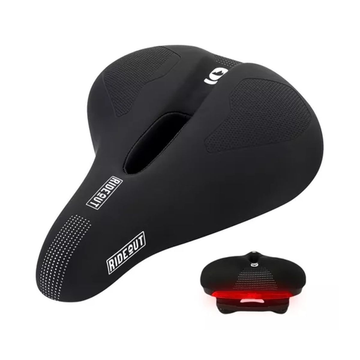 FLYROCK - Asiento Sillin Bicicleta Antiprostático Flyrock  luz Trasera